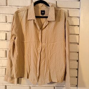 Vans checkerboard button front blouse